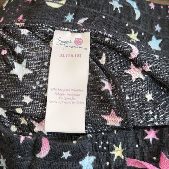 Secret Treasures Women’s Black Celestial Print Sleep Shorts Size XL Drawstring - Picture 3 of 3